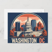 Washington DC Skyline Briefkaart (Voorkant / Achterkant)
