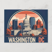 Washington DC Skyline Briefkaart (Voorkant)