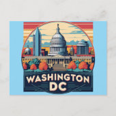 Washington DC Skyline Briefkaart (Voorkant)