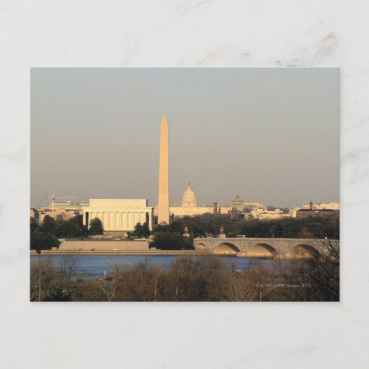 Washington DC Skyline Briefkaart (Voorkant)