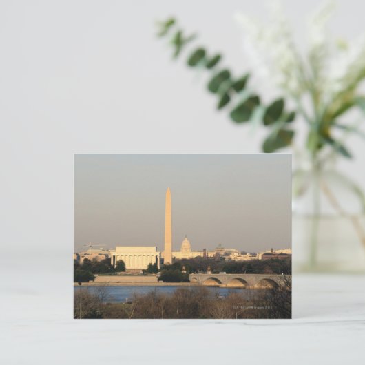 Washington DC Skyline Briefkaart (Staand voorkant)