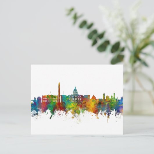 Washington DC Skyline Briefkaart (Staand voorkant)