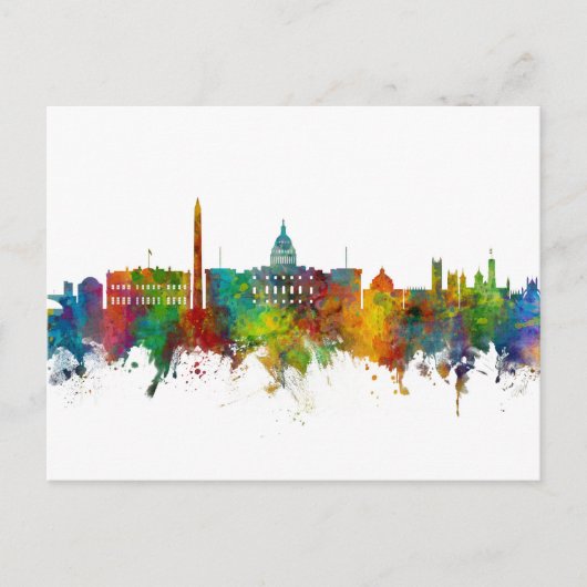 Washington DC Skyline Briefkaart (Voorkant)