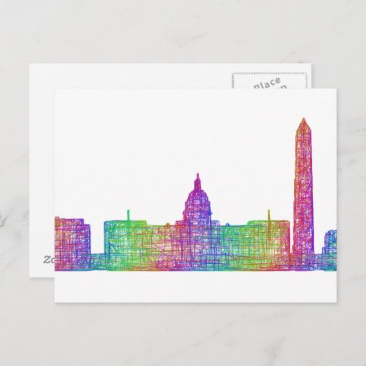 Washington DC skyline Briefkaart (Voorkant / Achterkant)