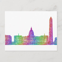 Washington DC skyline Briefkaart