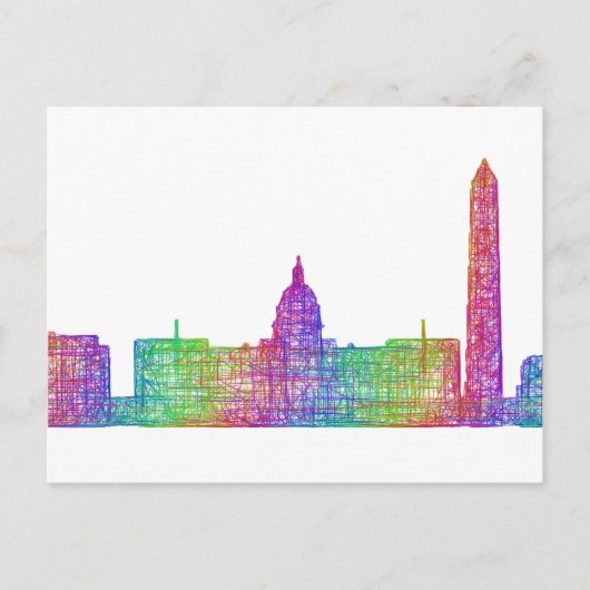 Washington DC skyline Briefkaart (Voorkant)