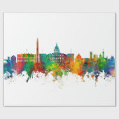 Washington DC Skyline Cadeaupapier (Vlak)