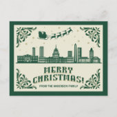 Washington, DC Skyline Christmas Holiday Briefkaar Feestdagenkaart (Voorkant)