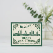 Washington, DC Skyline Christmas Holiday Briefkaar Feestdagenkaart (Staand voorkant)
