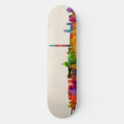 Washington DC Skyline Cityscape Skateboard (Voorkant)