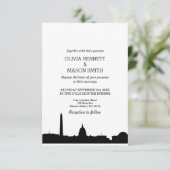 Washington DC Skyline CityScape Uitnodiging voor e (Staand voorkant)