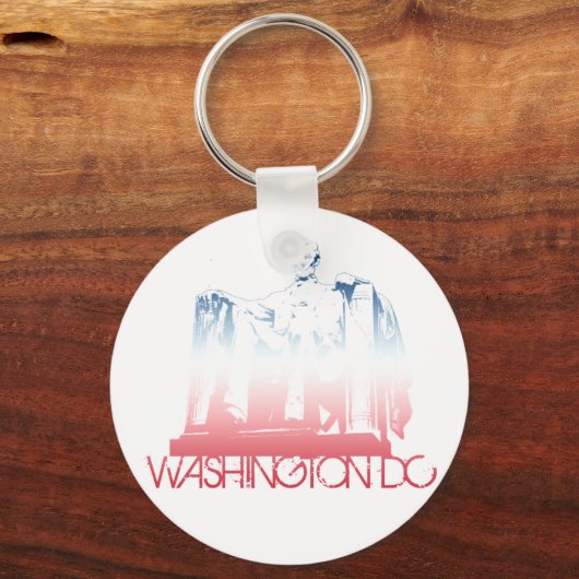 Washington DC Skyline Design Sleutelhanger (Voorkant)