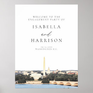WASHINGTON DC Skyline Engagement Party Welkom Poster