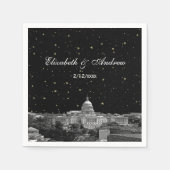 Washington DC skyline geëtst sterrenhuwelijk Servet (Voorkant)