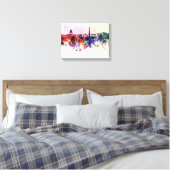 Washington DC skyline in watercolor background Canvas Afdruk (Insitu (Slaapkamer))