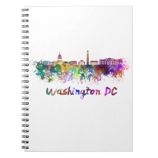 Washington DC skyline in watercolor Notitieboek