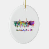 Washington DC-skyline in waterverf Keramisch Ornament (Rechts)