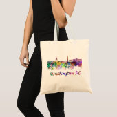 Washington DC-skyline in waterverf Tote Bag (Voorkant (product))