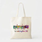 Washington DC-skyline in waterverf Tote Bag (Voorkant)