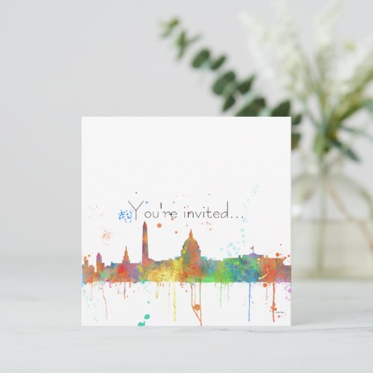 WASHINGTON DC SKYLINE KAART (Staand voorkant)