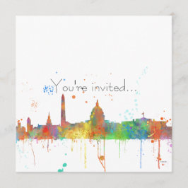 WASHINGTON DC SKYLINE KAART