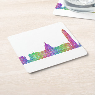 Washington DC skyline Kartonnen Onderzetters