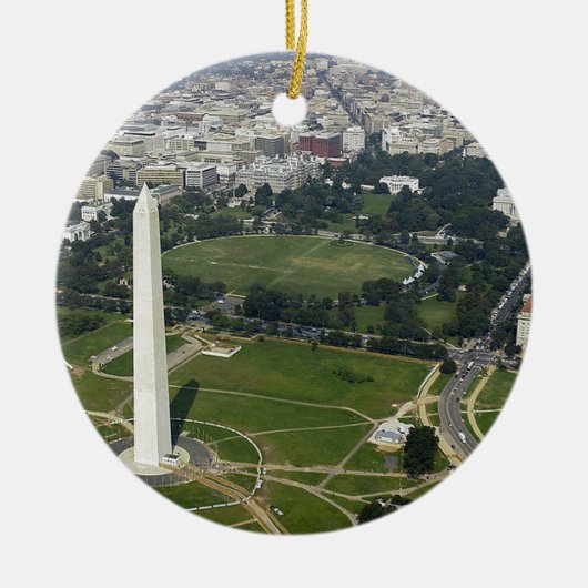 Washington DC Skyline Keramisch Ornament (Voorkant)