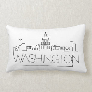 Washington DC Skyline Lumbar Pillow Kussen