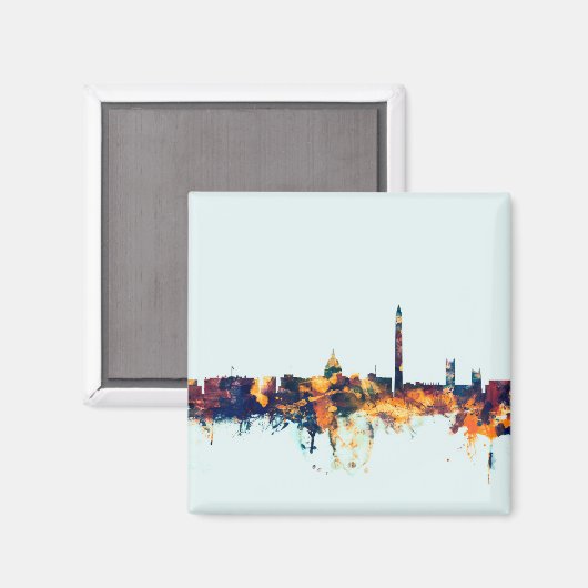 Washington DC Skyline Magneet (Voorkant / Achterkant)