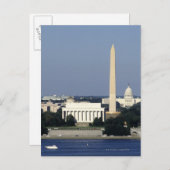 Washington DC Skyline met US Capitol Building 2 Briefkaart (Voorkant / Achterkant)