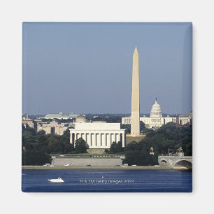 Washington DC Skyline met US Capitol Building 2 Magneet
