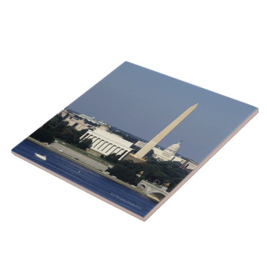 Washington DC Skyline met US Capitol Building 2 Tegeltje (Zijkant)