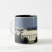 Washington DC Skyline met US Capitol Building 2 Tweekleurige Koffiemok (Voorkant links)