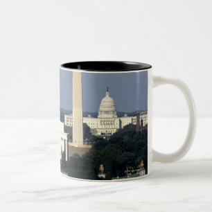 Washington DC Skyline met US Capitol Building 2 Tweekleurige Koffiemok