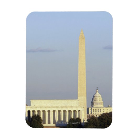 Washington DC Skyline met US Capitol Building Magneet (Verticaal)