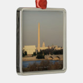 Washington DC Skyline Metalen Ornament (Rechts)