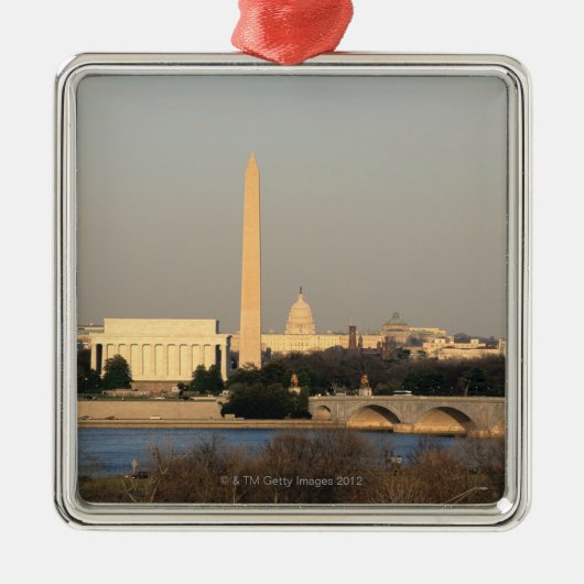 Washington DC Skyline Metalen Ornament (Voorkant)