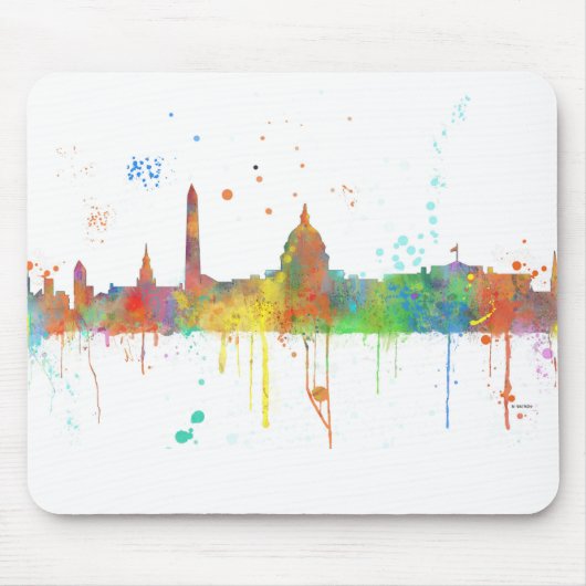 WASHINGTON DC SKYLINE MUISMAT (Voorkant)