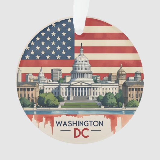 Washington DC Skyline Ornament (voorkant)