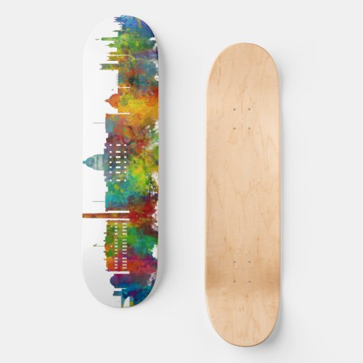 Washington DC Skyline Persoonlijk Skateboard (Voorkant)