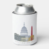 Washington DC skyline poster Blikjeskoeler (Blikje Voorkant)
