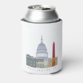 Washington DC skyline poster Blikjeskoeler (Blikje Achterkant)