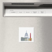 Washington DC skyline poster Magneet (Insitu (Vaatwasser))