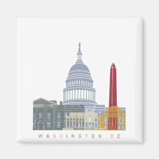 Washington DC skyline poster Magneet