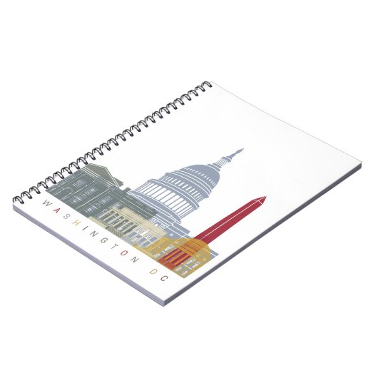 Washington DC skyline poster Notitieboek (Linkerzijde)