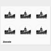Washington DC Skyline Ronde Sticker (Vel)