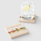 Washington DC Skyline SG Stenen Onderzetter (Zijkant)