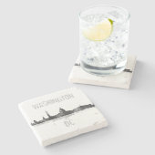 WASHINGTON DC SKYLINE STENEN ONDERZETTER (Zijkant)