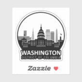 Washington DC Skyline Sticker (Vel)