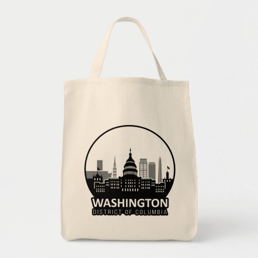 Washington DC Skyline Tote Bag (Voorkant)
